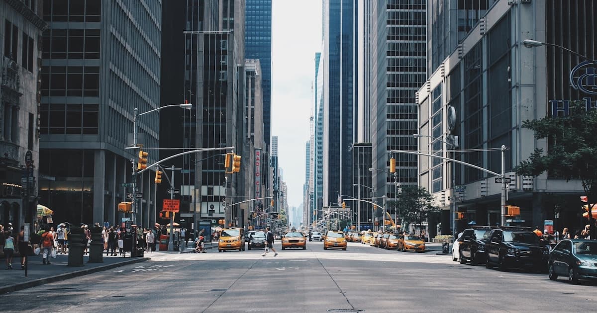 Urban traffic at night—representing API traffic flow, capacity, and fair rate limiting at the edge